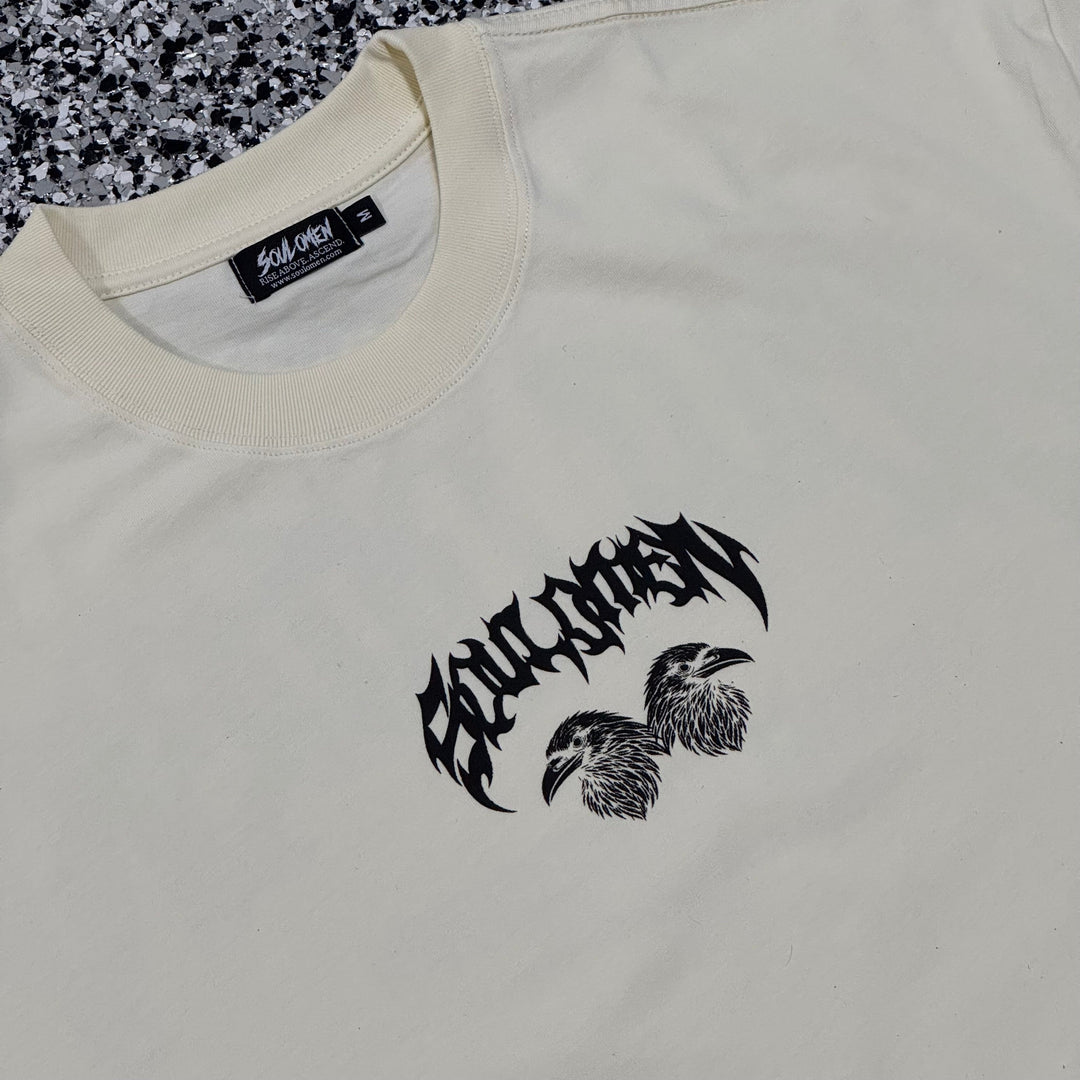 “ETU” PREMIUM OVERSIZED TEE - CREAM / BLACK