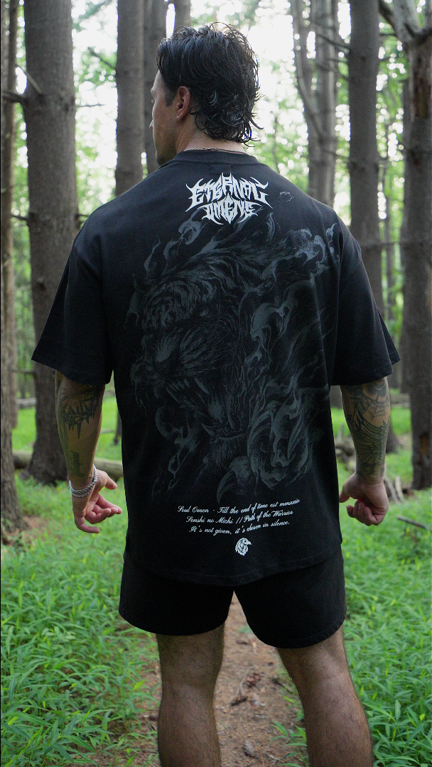 "TORA NO IKARI" PREMIUM OVERSIZED TEE - BLACK
