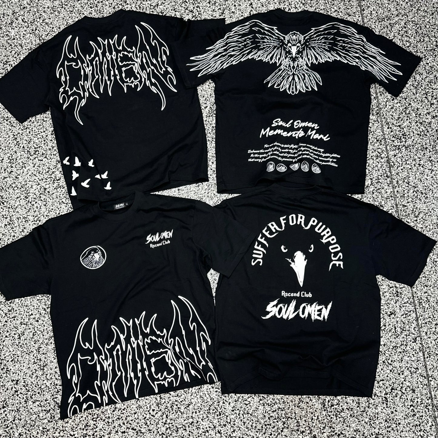"FLY HIGH" PREMIUM OVERSIZED TEE - BLACK