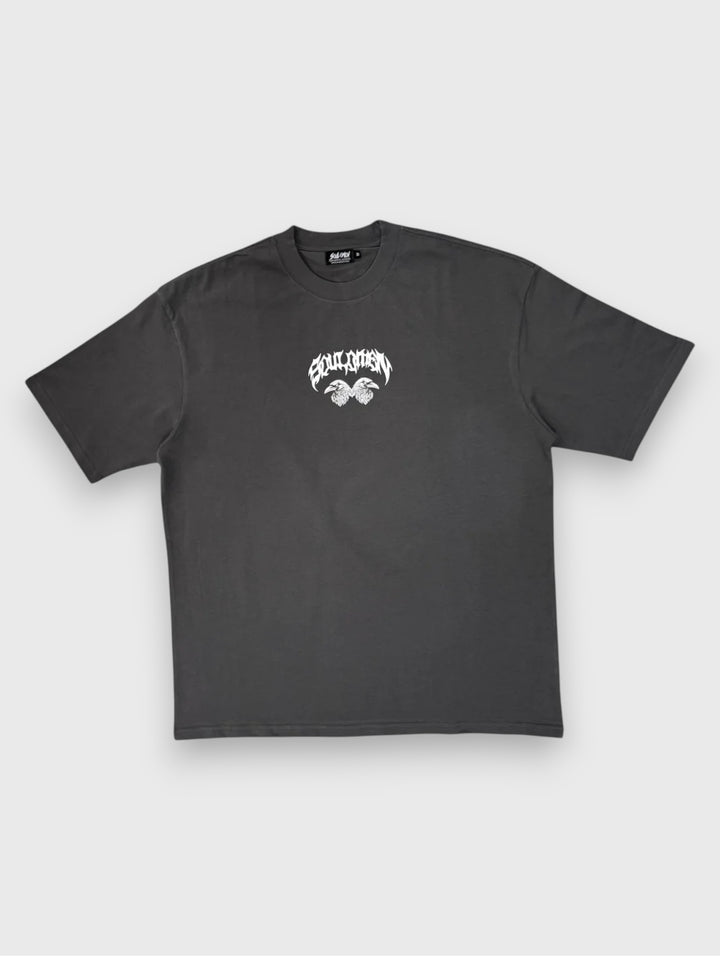 “ETU” PREMIUM OVERSIZED TEE - GRAY / WHITE