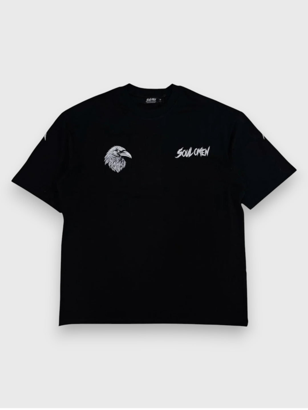 “FLY HIGH” V2 PREMIUM OVERSIZED TEE - BLACK / WHITE