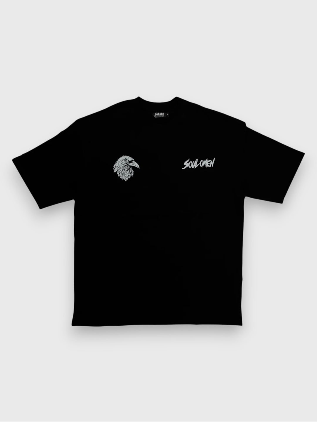 "FLY HIGH" PREMIUM OVERSIZED TEE - BLACK / WHITE