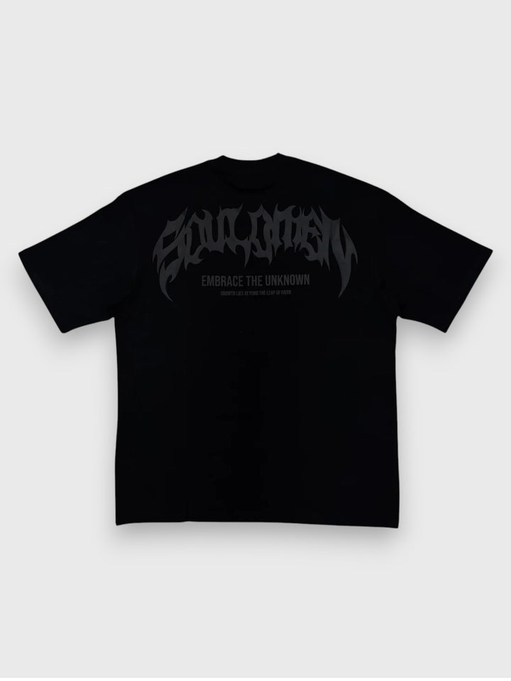 "ETU" PREMIUM OVERSIZED TEE - BLACK / BLACK