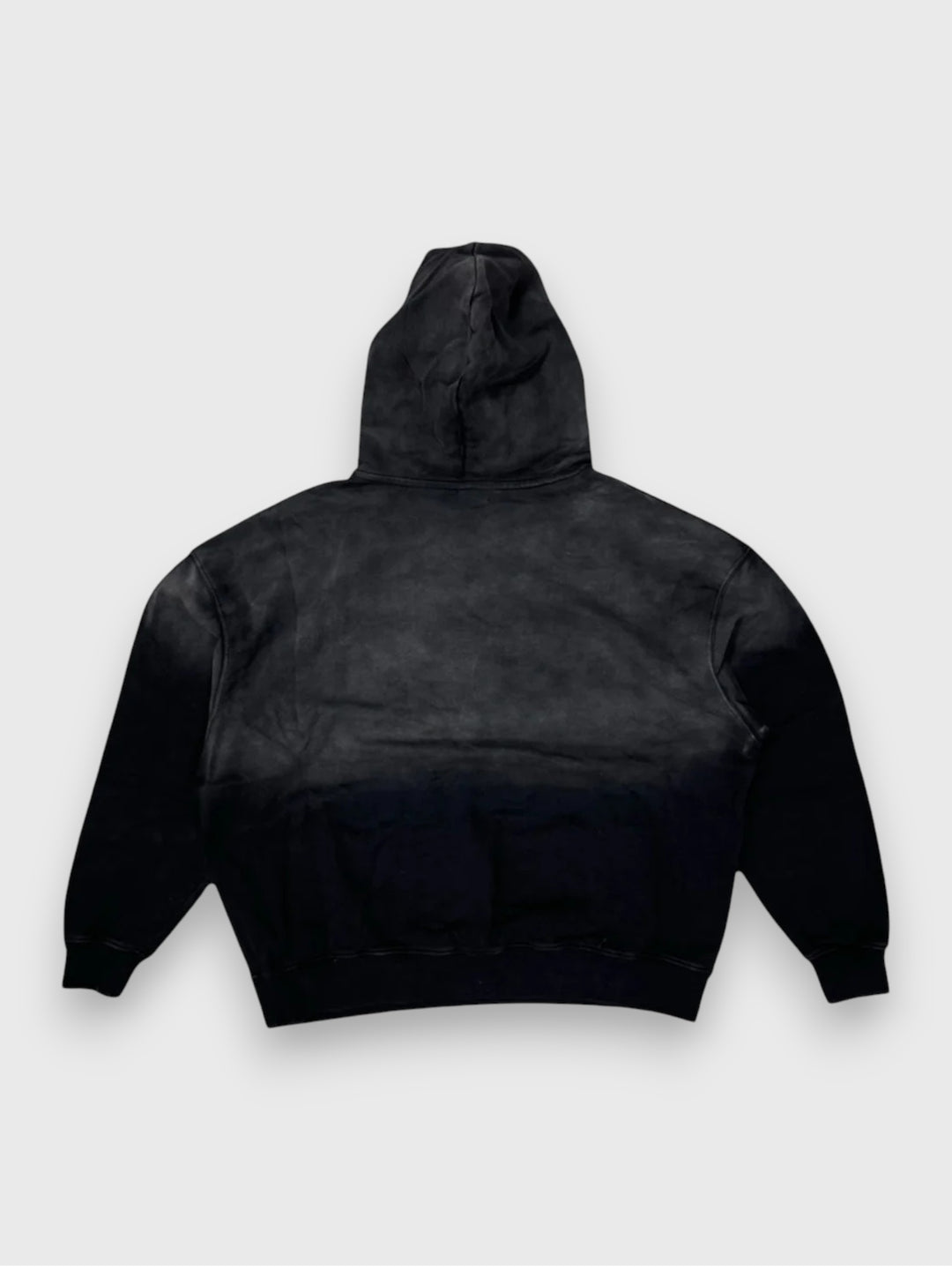 “SUN FADED” PREMIUM BOXY HOODIE - BLACK