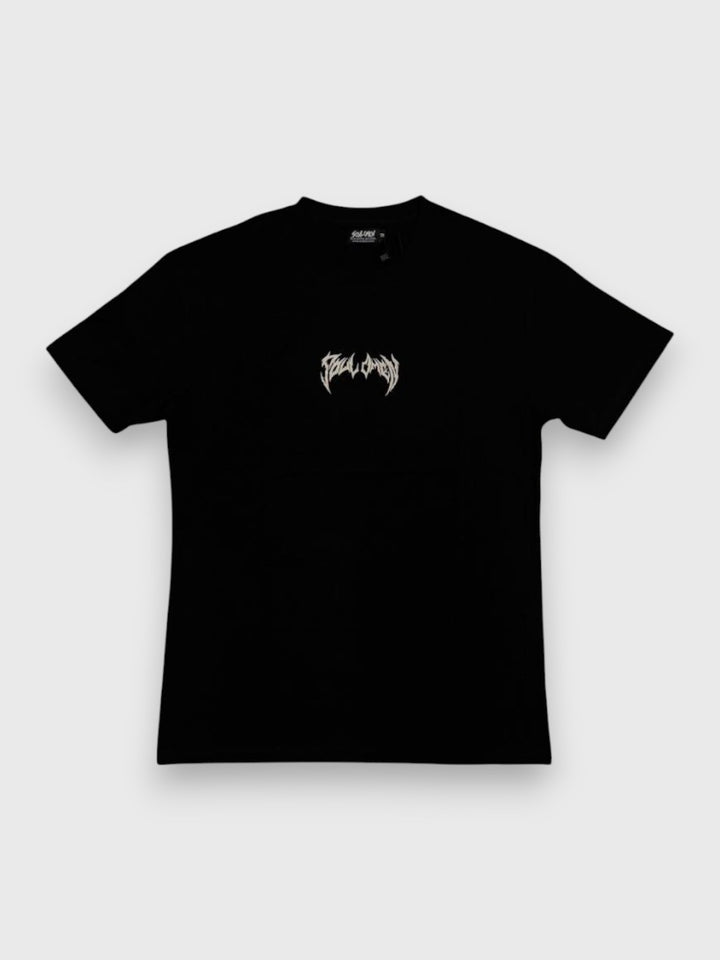 CORE FITTED TEE - BLACK / CREAM