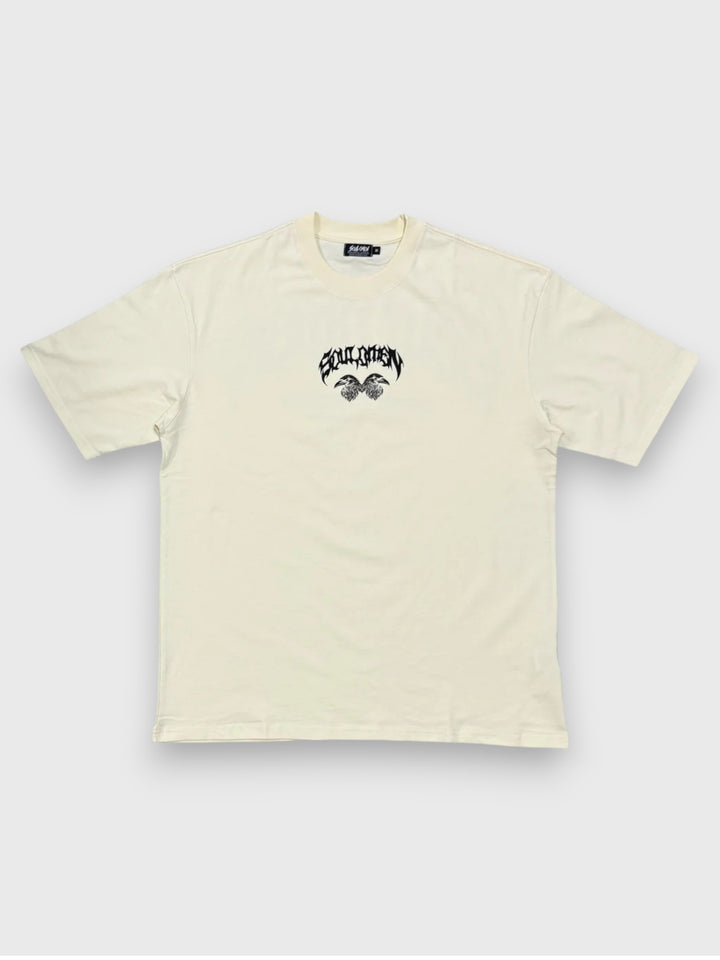 “ETU” PREMIUM OVERSIZED TEE - CREAM / BLACK