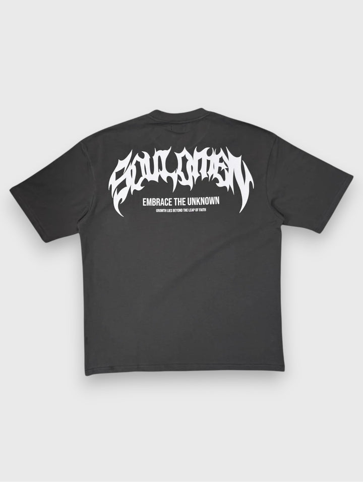 “ETU” PREMIUM OVERSIZED TEE - GRAY / WHITE