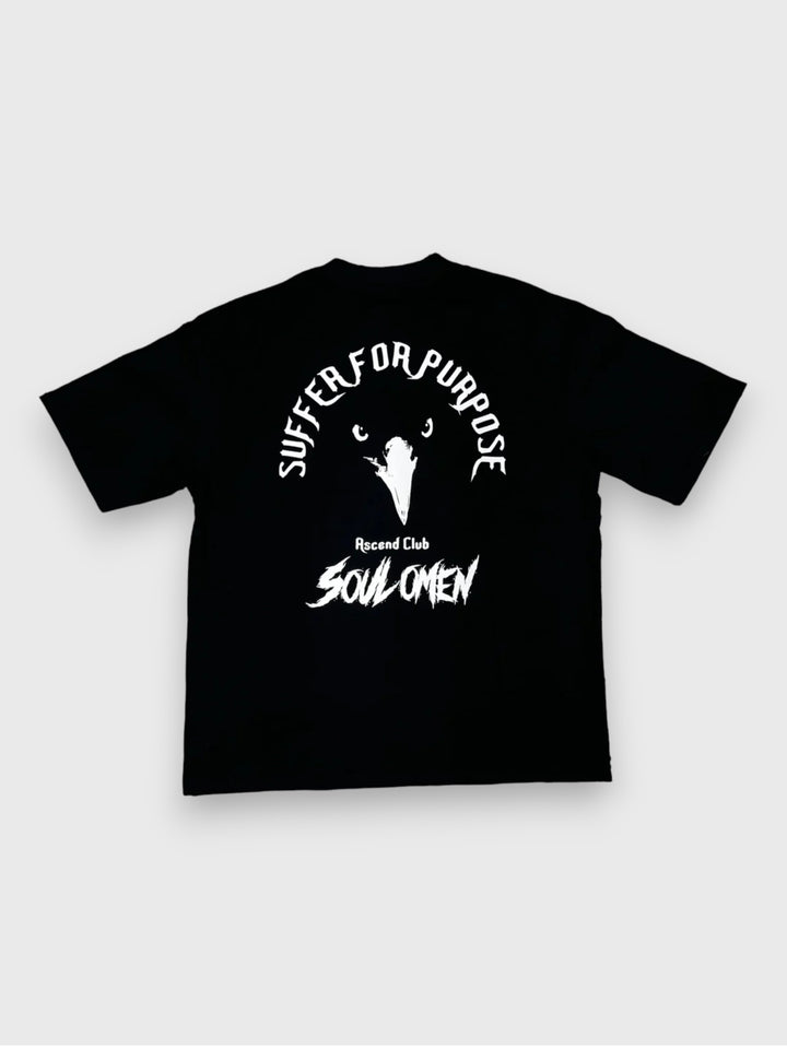"SUFFER FOR PURPOSE" PREMIUM OVERSIZED TEE - BLACK