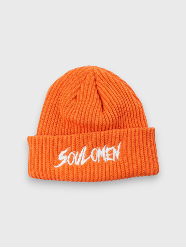 "SOUL OMEN" BEANIE - ORANGE