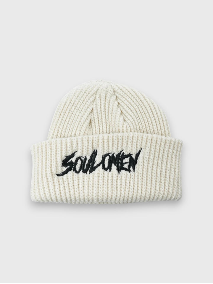 "SOUL OMEN" BEANIE - CREAM