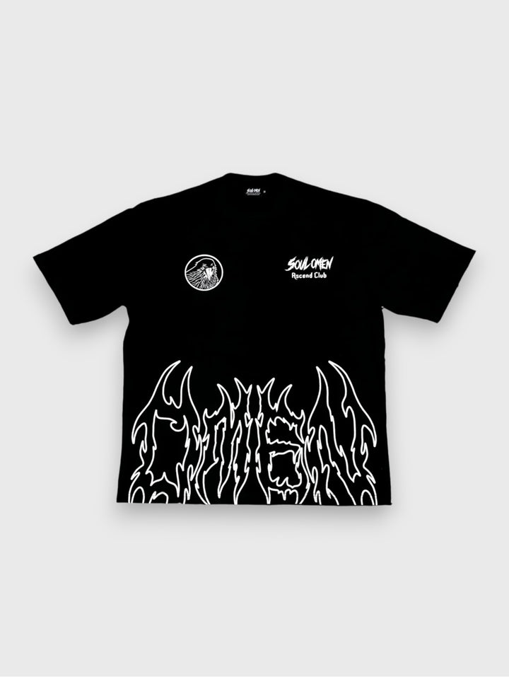 "OMEN" PREMIUM OVERSIZED TEE - BLACK