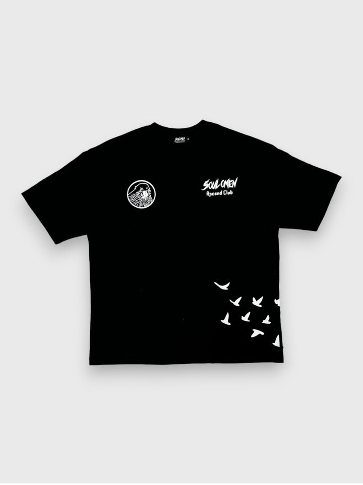 "ASCEND" PREMIUM OVERSIZED TEE - BLACK