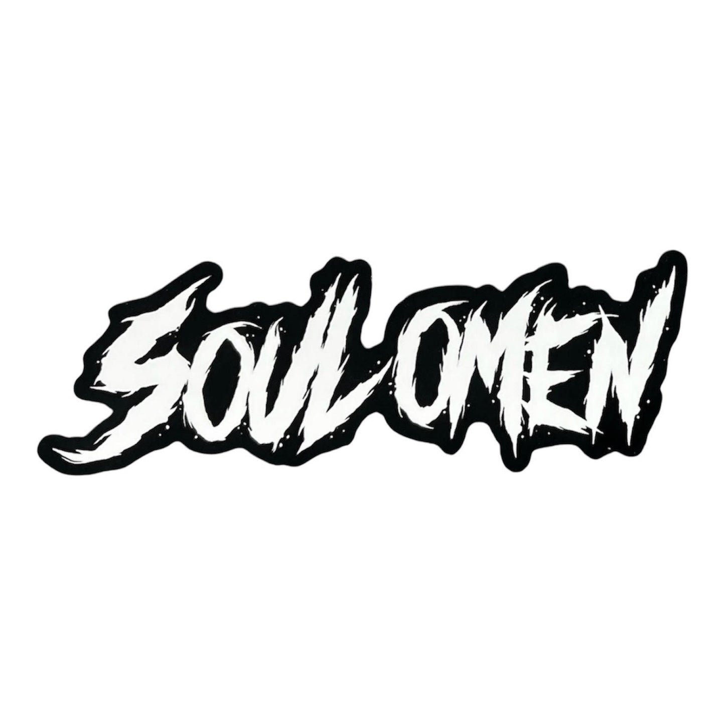 "SOUL OMEN" STICKER - WHITE / BLACK