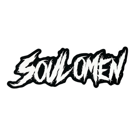 "SOUL OMEN" STICKER - WHITE / BLACK