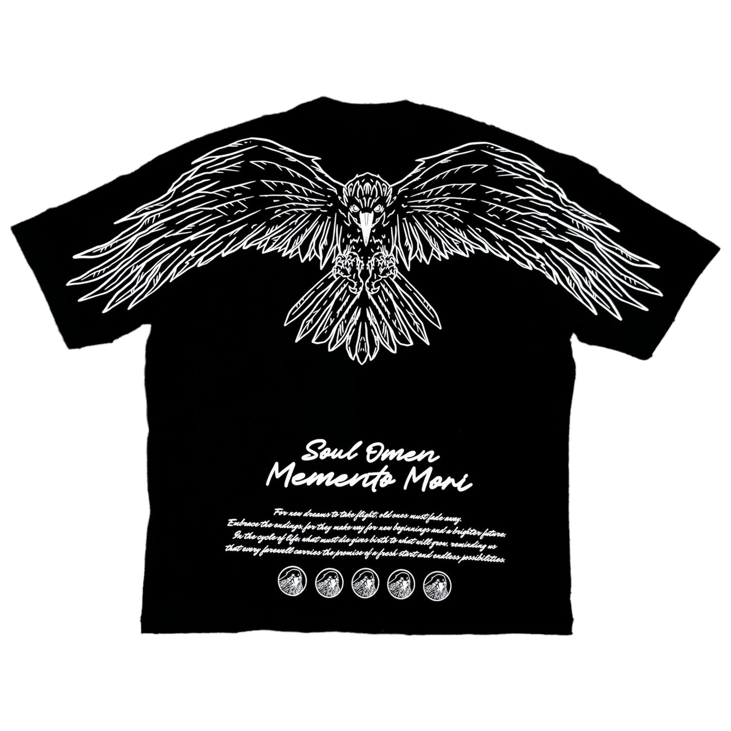 "FLY HIGH" PREMIUM OVERSIZED TEE - BLACK