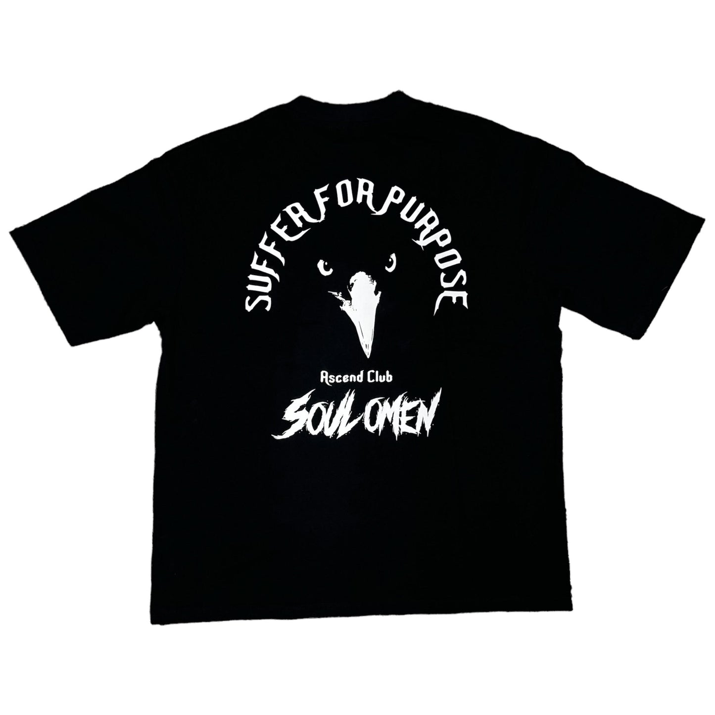 "SUFFER FOR PURPOSE" PREMIUM OVERSIZED TEE - BLACK