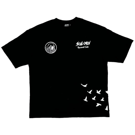 "ASCEND" PREMIUM OVERSIZED TEE - BLACK