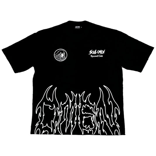 "OMEN" PREMIUM OVERSIZED TEE - BLACK