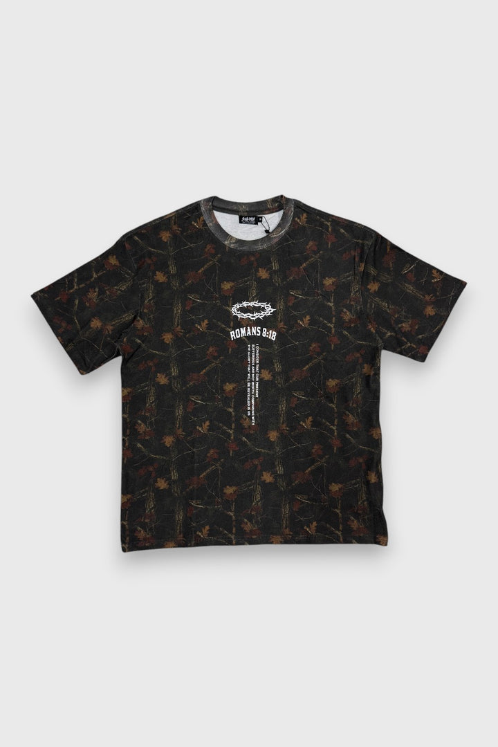 “HIGHER CALLING” PREMIUM OVERSIZED TEE - DARK EARTH CAMO